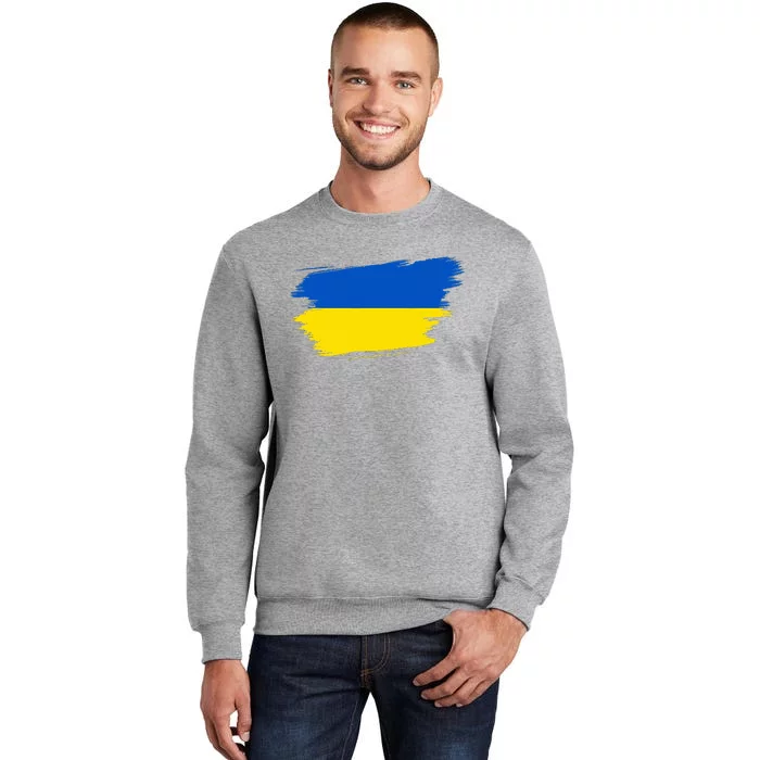 Ukraine Flag Ukrainian Ukraine Pride Heart Tall Sweatshirt