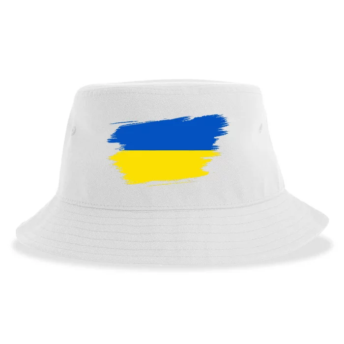 Ukraine Flag Ukrainian Ukraine Pride Heart Sustainable Bucket Hat