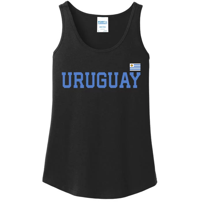 Uruguayuan Flag Uruguay Pride Roots Heritage Gift Ladies Essential Tank