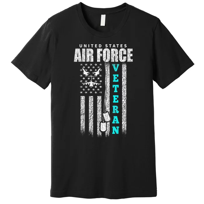 Usa Flag Veteran Of The U.S Air. Force Veterans Gift Premium T-Shirt