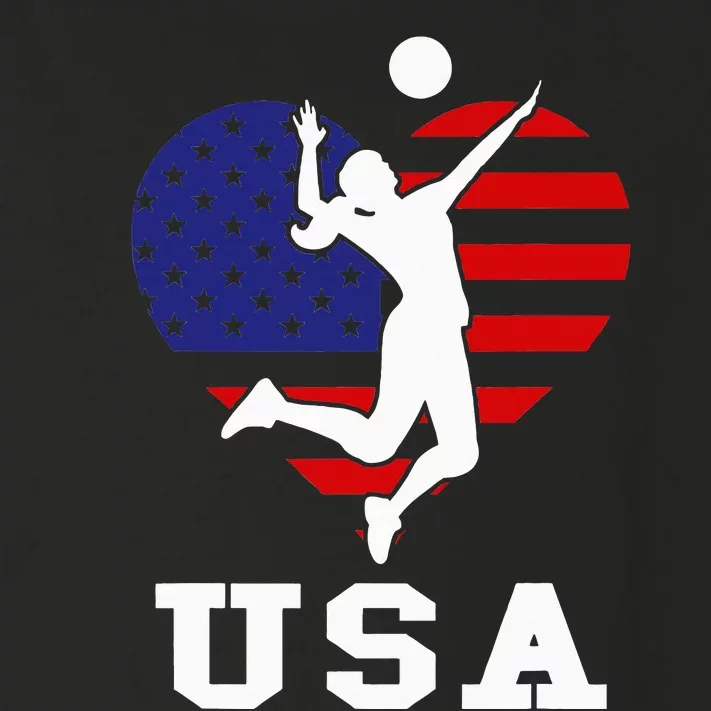 Usa Flag Volleyball Support Usa Team Volleyball Toddler Long Sleeve Shirt