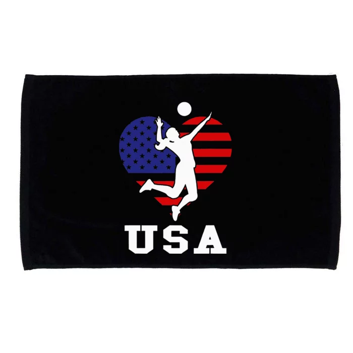 Usa Flag Volleyball Support Usa Team Volleyball Microfiber Hand Towel