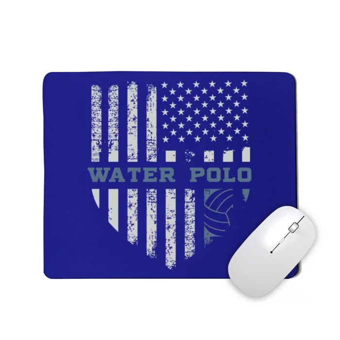 Usa Flag Vintage Water Polo Lovers Gift Design Present Gift Mousepad