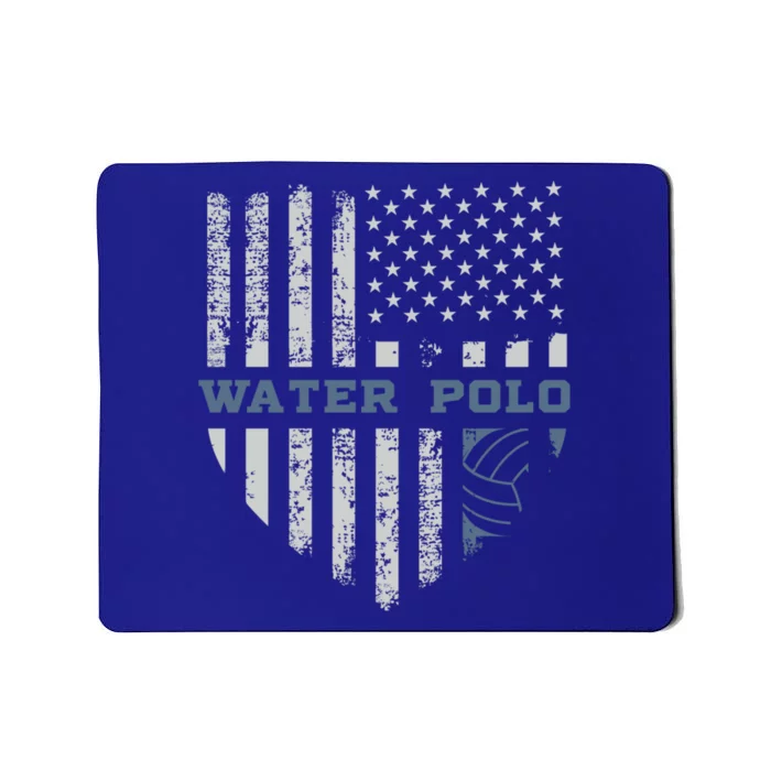 Usa Flag Vintage Water Polo Lovers Gift Design Present Gift Mousepad