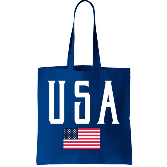 Usa Flag Vintage White Text Gift Tote Bag