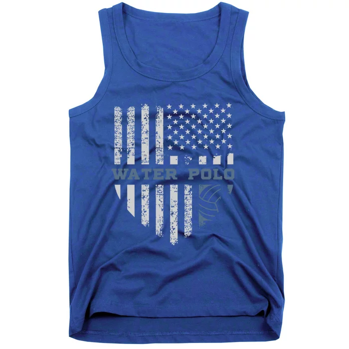 Usa Flag Vintage Water Polo Lovers Gift Design Present Gift Tank Top