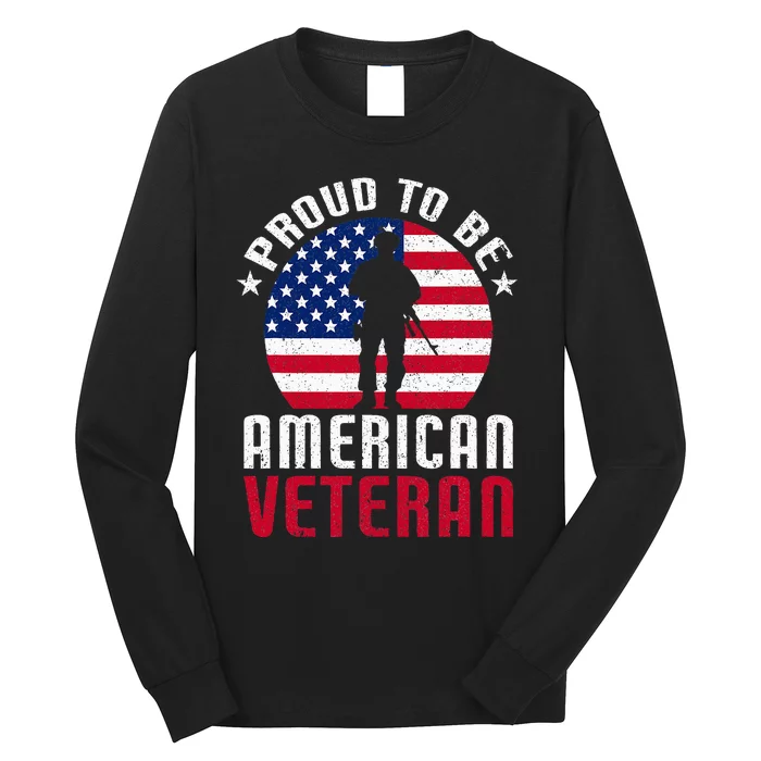 USA Flag Veteran Pride Long Sleeve Shirt