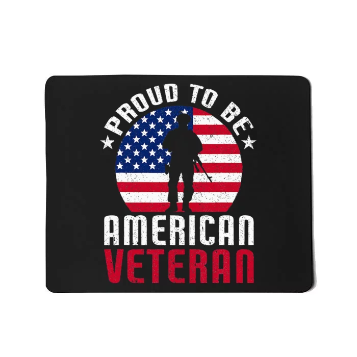 USA Flag Veteran Pride Mousepad