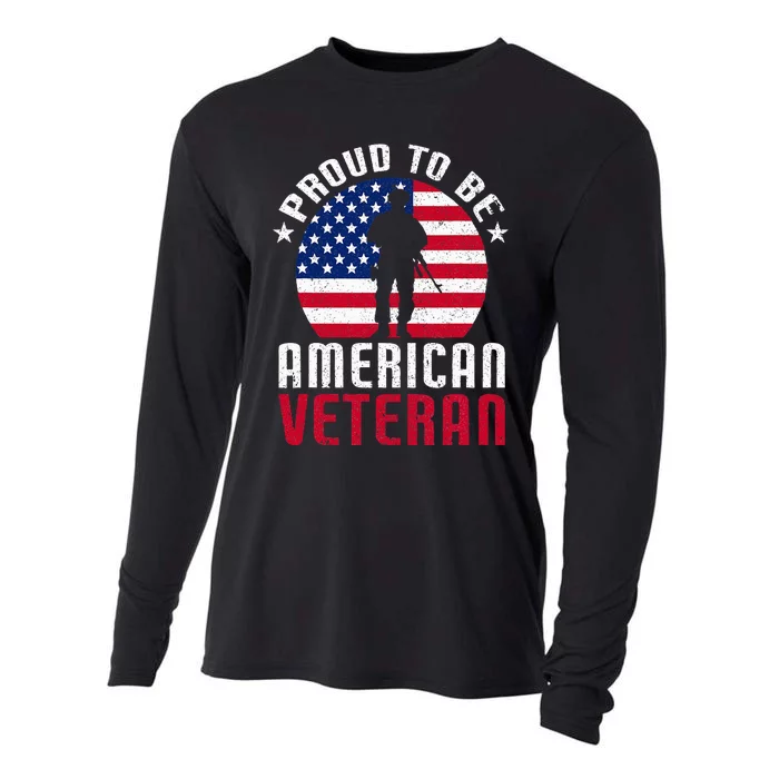 USA Flag Veteran Pride Cooling Performance Long Sleeve Crew