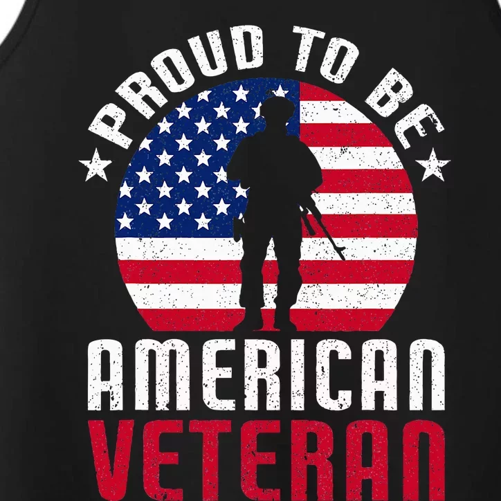 USA Flag Veteran Pride Performance Tank