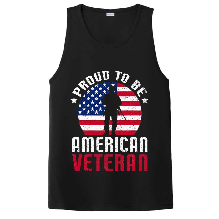 USA Flag Veteran Pride Performance Tank