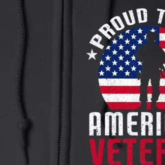 USA Flag Veteran Pride Full Zip Hoodie