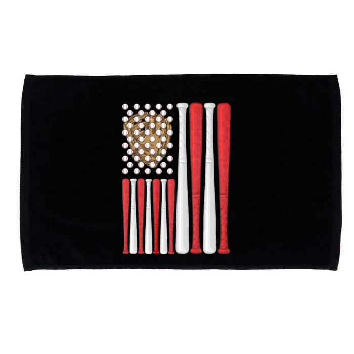 Us Flag Vintage Baseball Flag American Baseball Flag Microfiber Hand Towel