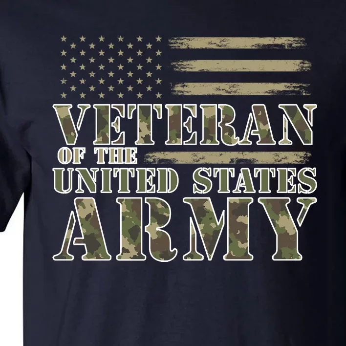 Usa Flag Veteran Of The United States Army Tall T-Shirt