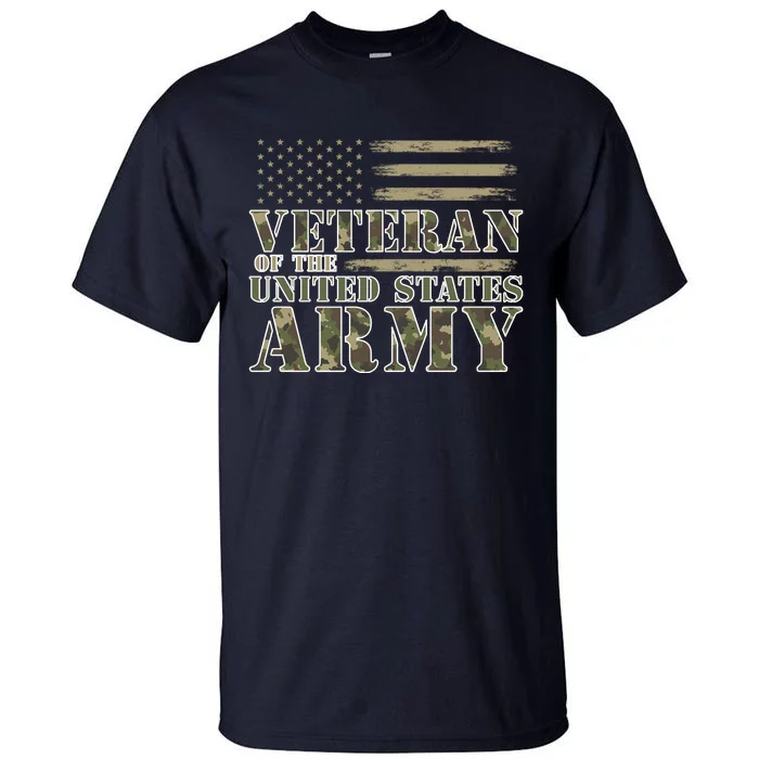 Usa Flag Veteran Of The United States Army Tall T-Shirt