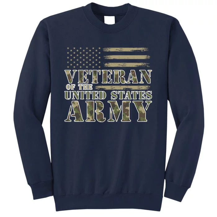 Usa Flag Veteran Of The United States Army Tall Sweatshirt