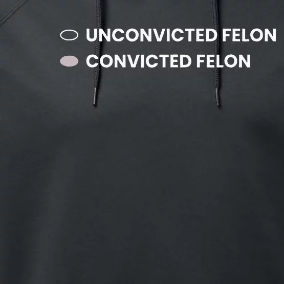 Unconvicted Felon Vs Convicted Felon Funny Ballot Paper Performance Fleece Hoodie