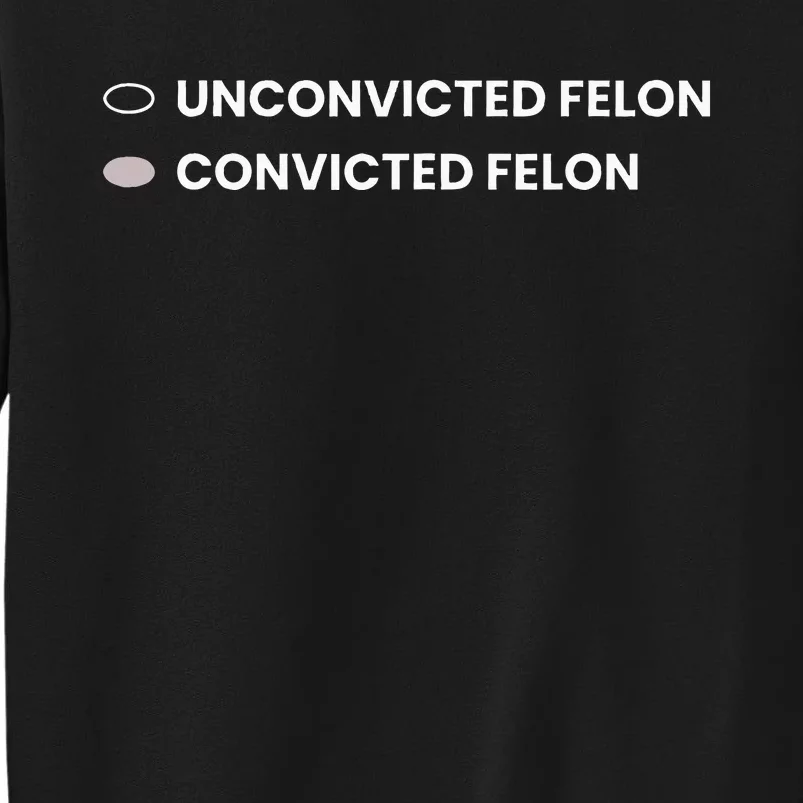 Unconvicted Felon Vs Convicted Felon Funny Ballot Paper Sweatshirt