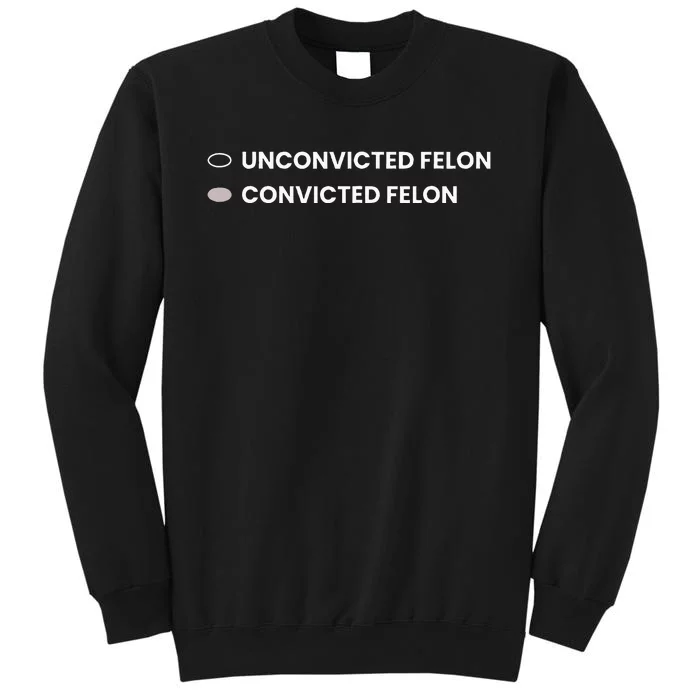 Unconvicted Felon Vs Convicted Felon Funny Ballot Paper Sweatshirt