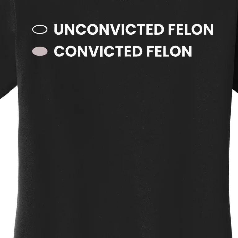 Unconvicted Felon Vs Convicted Felon Funny Ballot Paper Women's T-Shirt