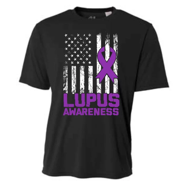 Usa Flag Vintage Lupus Awareness Cute Gift Cooling Performance Crew T-Shirt