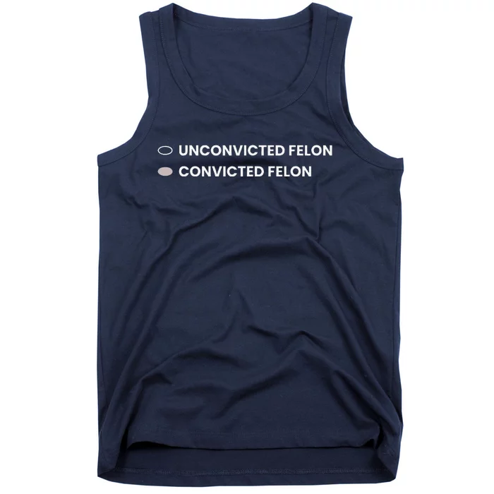 Unconvicted Felon Vs Convicted Felon Funny Ballot Paper Tank Top