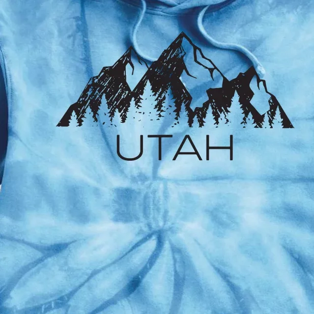 Utah For Women Utah Mountain Souvenir Gift Tie Dye Hoodie