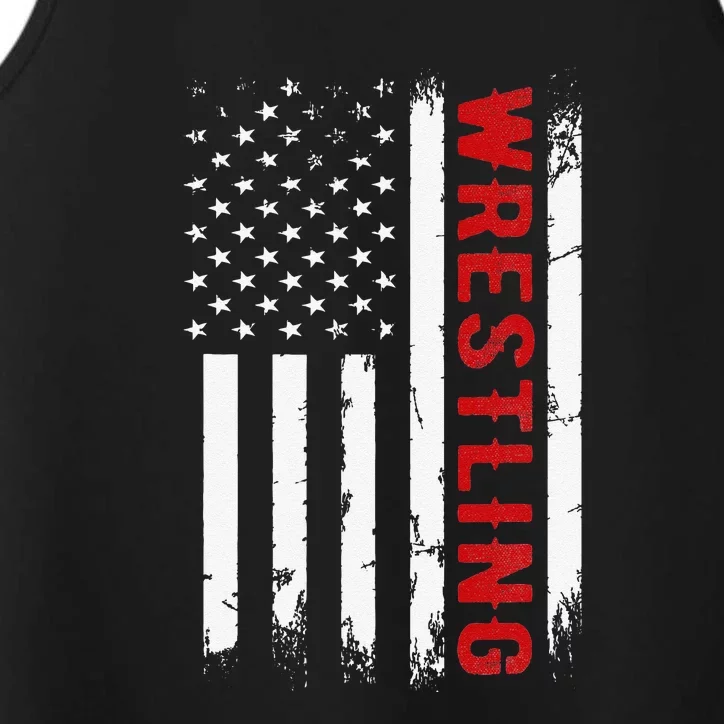 Usa Flag Wrestling American Flag Wrestling Wrestle Performance Tank