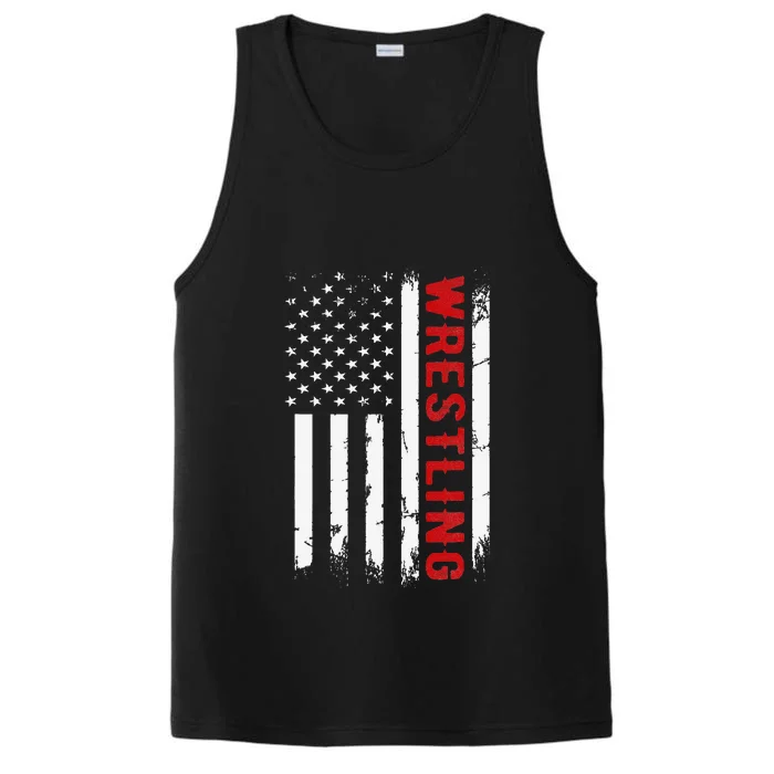 Usa Flag Wrestling American Flag Wrestling Wrestle Performance Tank