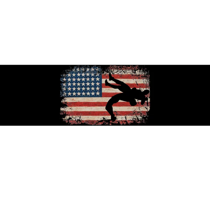 Usa Flag Wrestling American Flag Wrestling Wrestle Gift Bumper Sticker