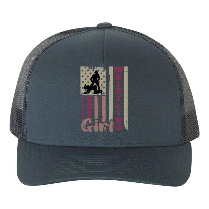 Us Flag Wrestling Wrestler Gift Yupoong Adult 5-Panel Trucker Hat