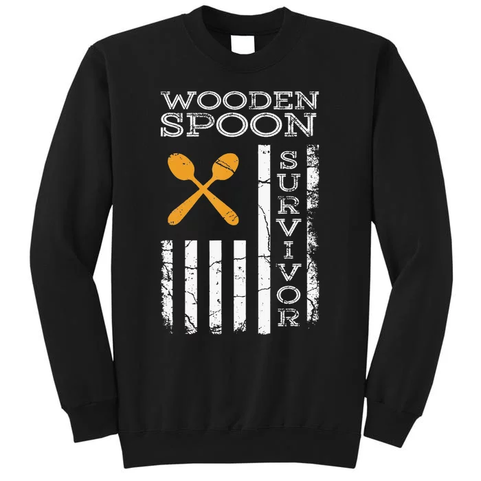 Us Flag Wooden Spoon Survivor Humor Expression Sweatshirt