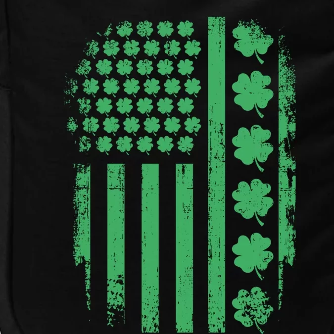 Usa Flag With Shamrock Clover For St Patricks Day Costume Gift Impact Tech Backpack