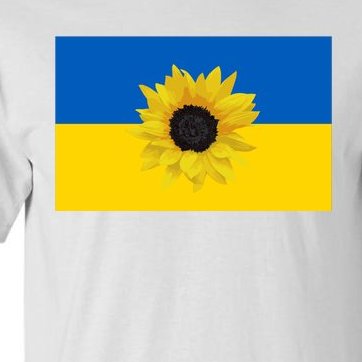 Ukraine Flag With Sunflower Design Tall T-Shirt