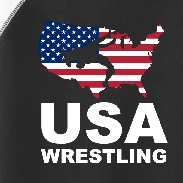 Usa Flag Wrestling Toddler Fine Jersey T-Shirt