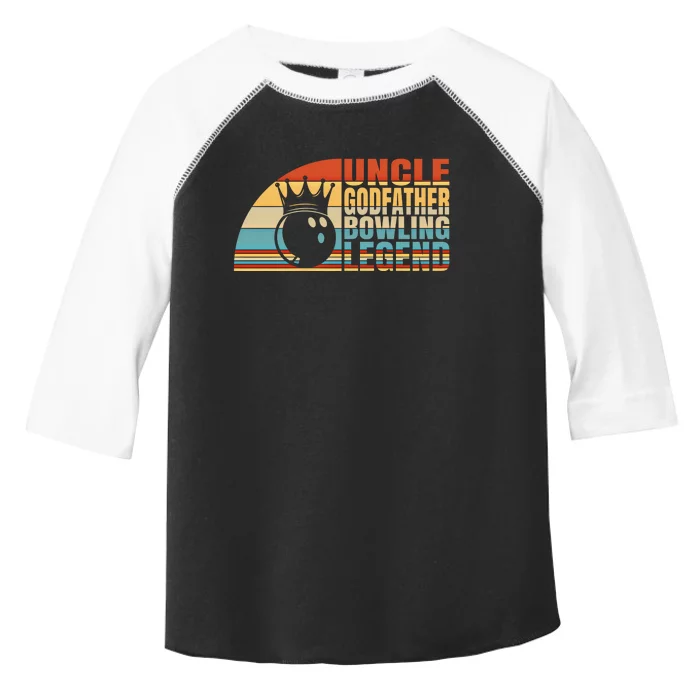 Uncle Godfather And Bowling Legend Bowling Uncle Gift Toddler Fine Jersey T-Shirt