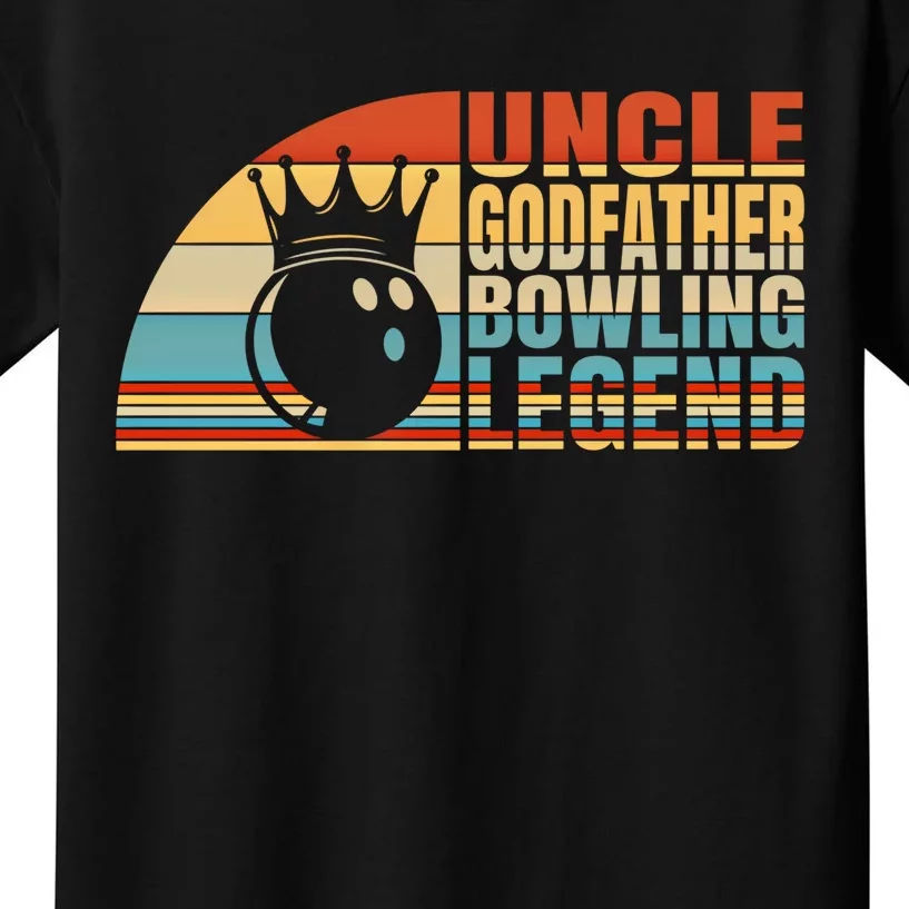 Uncle Godfather And Bowling Legend Bowling Uncle Gift Kids T-Shirt