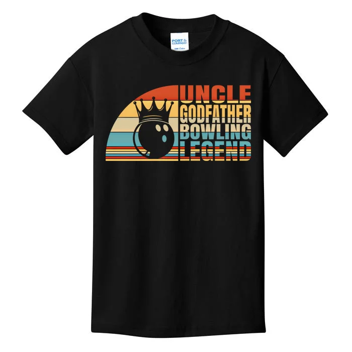 Uncle Godfather And Bowling Legend Bowling Uncle Gift Kids T-Shirt