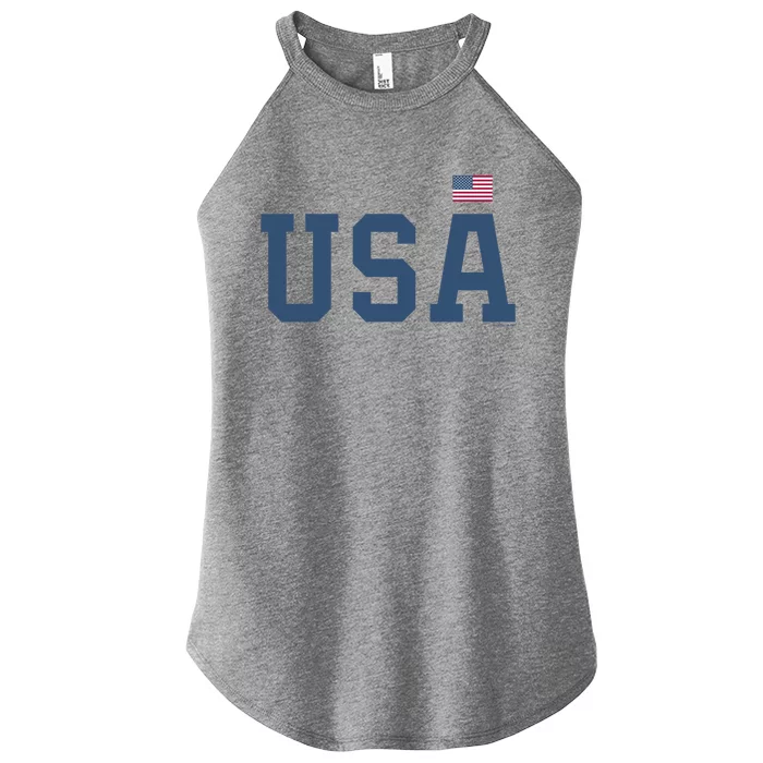 Usa Gift American Flag Patriotic Gift Women’s Perfect Tri Rocker Tank