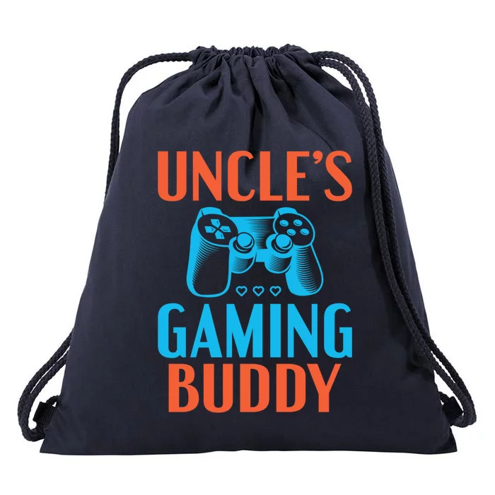 Uncles Gaming Buddy Niece Nephew Family Brother Gamer Uncle Gift Drawstring Bag