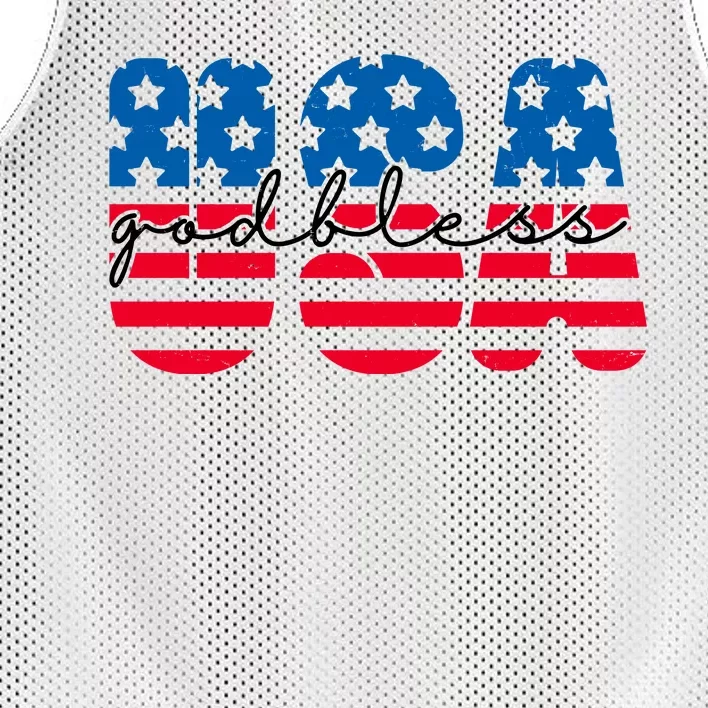 USA God Bless Patriot Celebration Mesh Reversible Basketball Jersey Tank