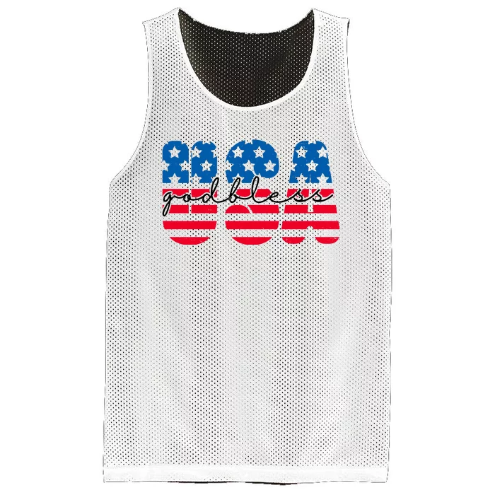 USA God Bless Patriot Celebration Mesh Reversible Basketball Jersey Tank