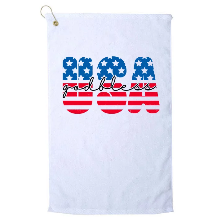 USA God Bless Patriot Celebration Platinum Collection Golf Towel