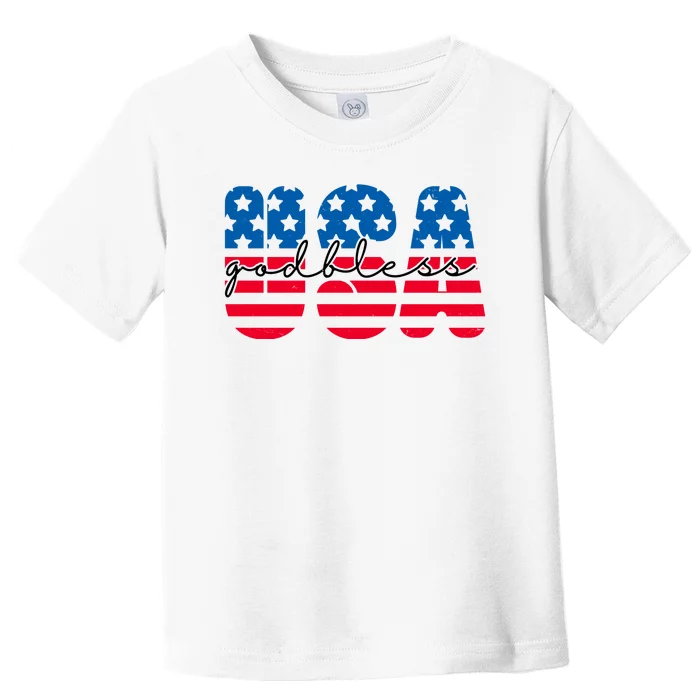 USA God Bless Patriot Celebration Toddler T-Shirt