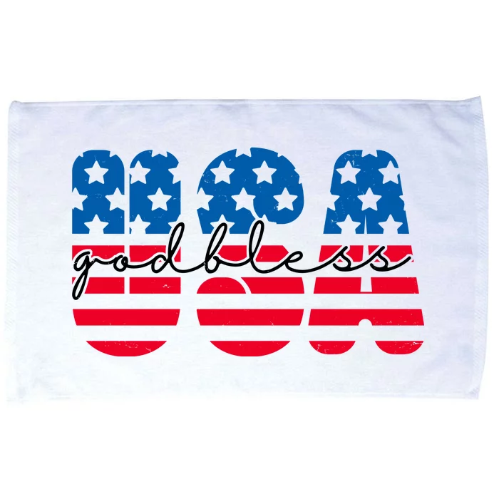 USA God Bless Patriot Celebration Microfiber Hand Towel