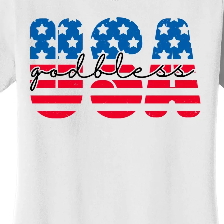 USA God Bless Patriot Celebration Women's T-Shirt