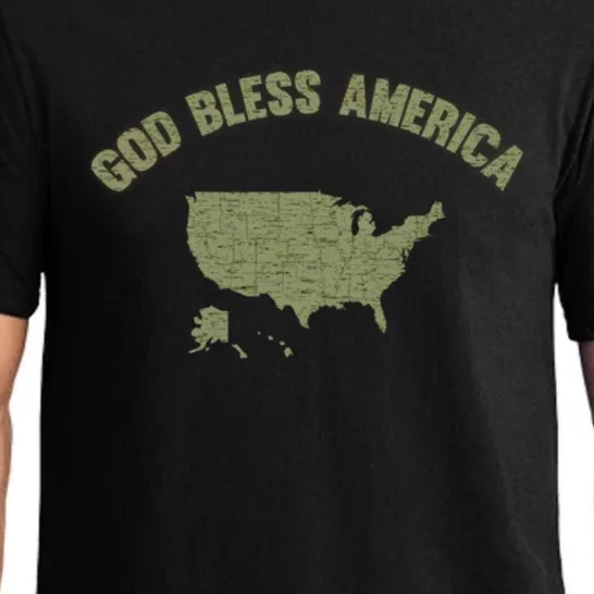 Usa God Bless America All 50 States Gift Pajama Set