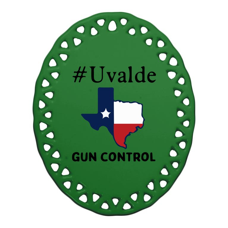 Uvalde Gun Control , Protect Kids Not Gun Oval Ornament