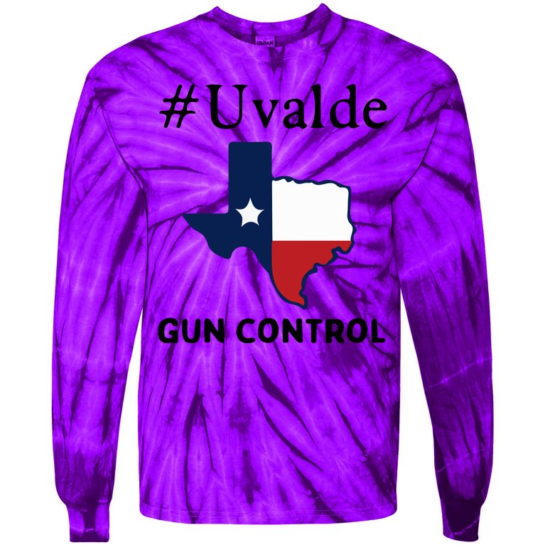 Uvalde Gun Control , Protect Kids Not Gun Tie-Dye Long Sleeve Shirt