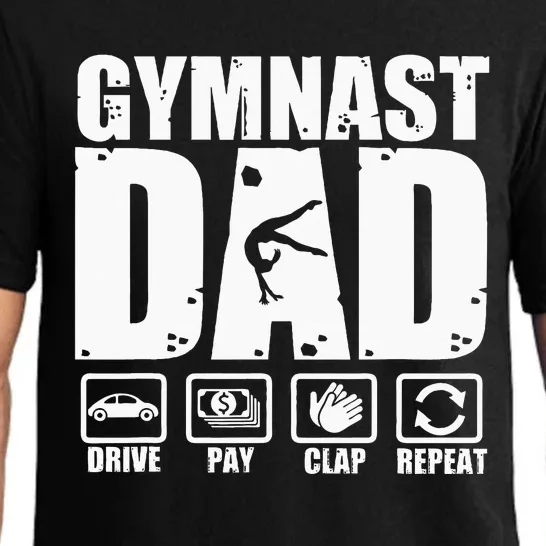 Unny Gymnast Dad Proud Gymnastics Father Humor Fathers Day Pajama Set